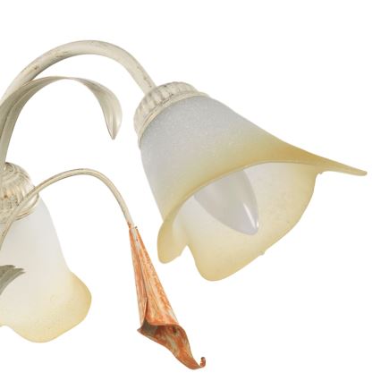 ONLI - Lampadario a sospensione con catena LUCREZIA 3xE14/6W/230V color crema