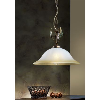 ONLI - Lampadario a sospensione con catena MIRA 1xE27/22W/230V diametro 40 cm