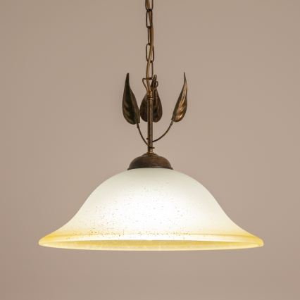 ONLI - Lampadario a sospensione con catena MIRA 1xE27/22W/230V diametro 40 cm