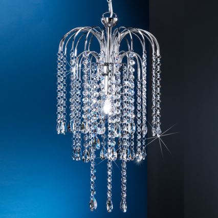 ONLI - Lampadario a sospensione con catena PIOGGIA 1xE27/22W/230V cromo lucido