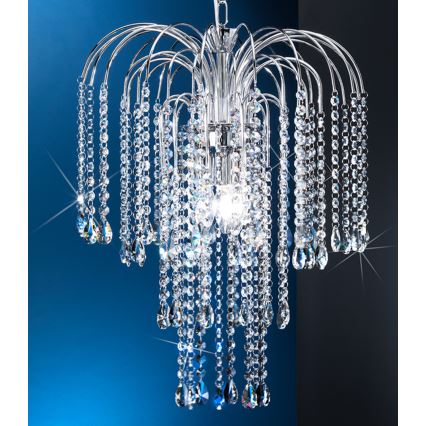 ONLI - Lampadario a sospensione con catena PIOGGIA 3xE14/6W/230V cromo lucido