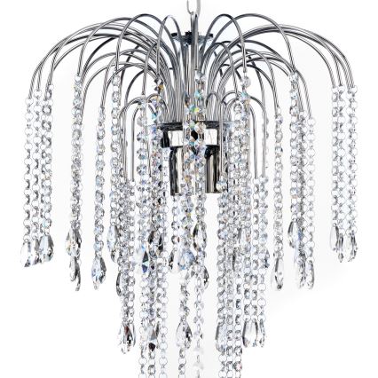 ONLI - Lampadario a sospensione con catena PIOGGIA 3xE14/6W/230V cromo lucido