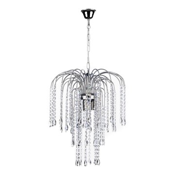 ONLI - Lampadario a sospensione con catena PIOGGIA 3xE14/6W/230V cromo lucido