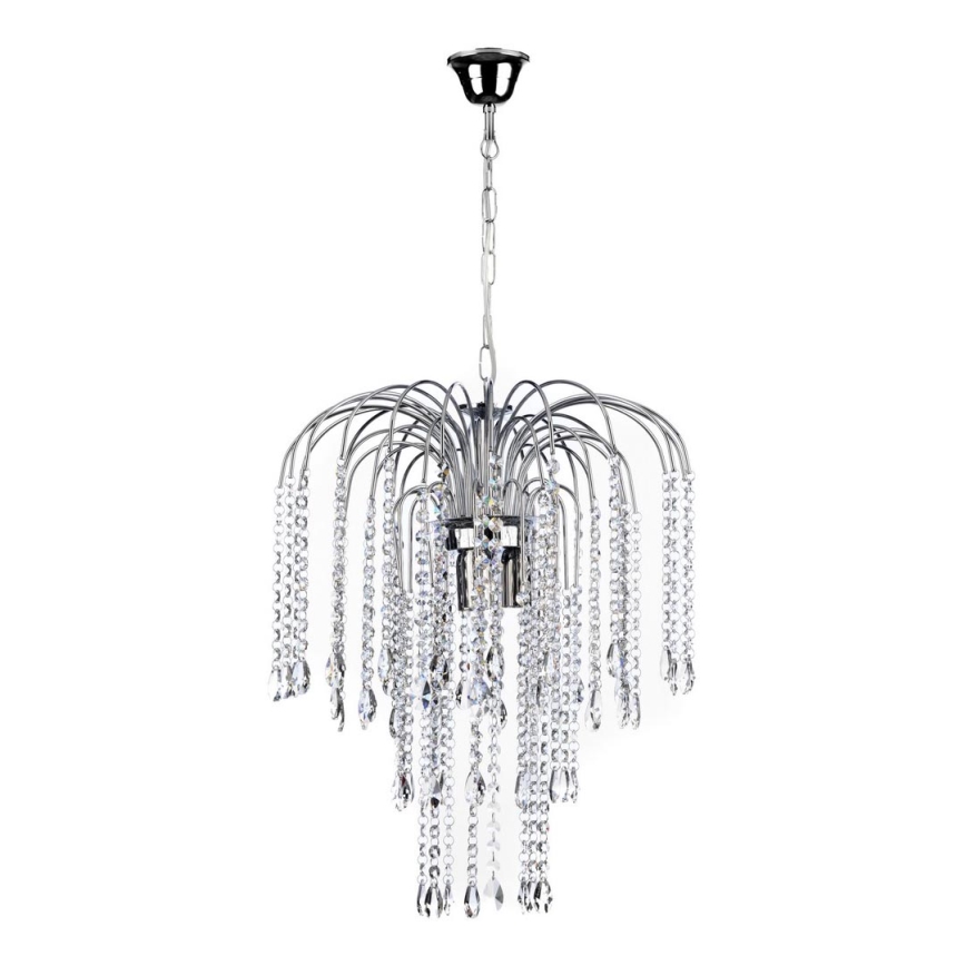 ONLI - Lampadario a sospensione con catena PIOGGIA 3xE14/6W/230V cromo lucido