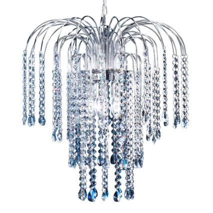 ONLI - Lampadario a sospensione con catena PIOGGIA 5xE14/6W/230V cromo lucido