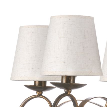 ONLI - Lampadario a sospensione con catena POMPEI 5xE14/6W/230V bronzo