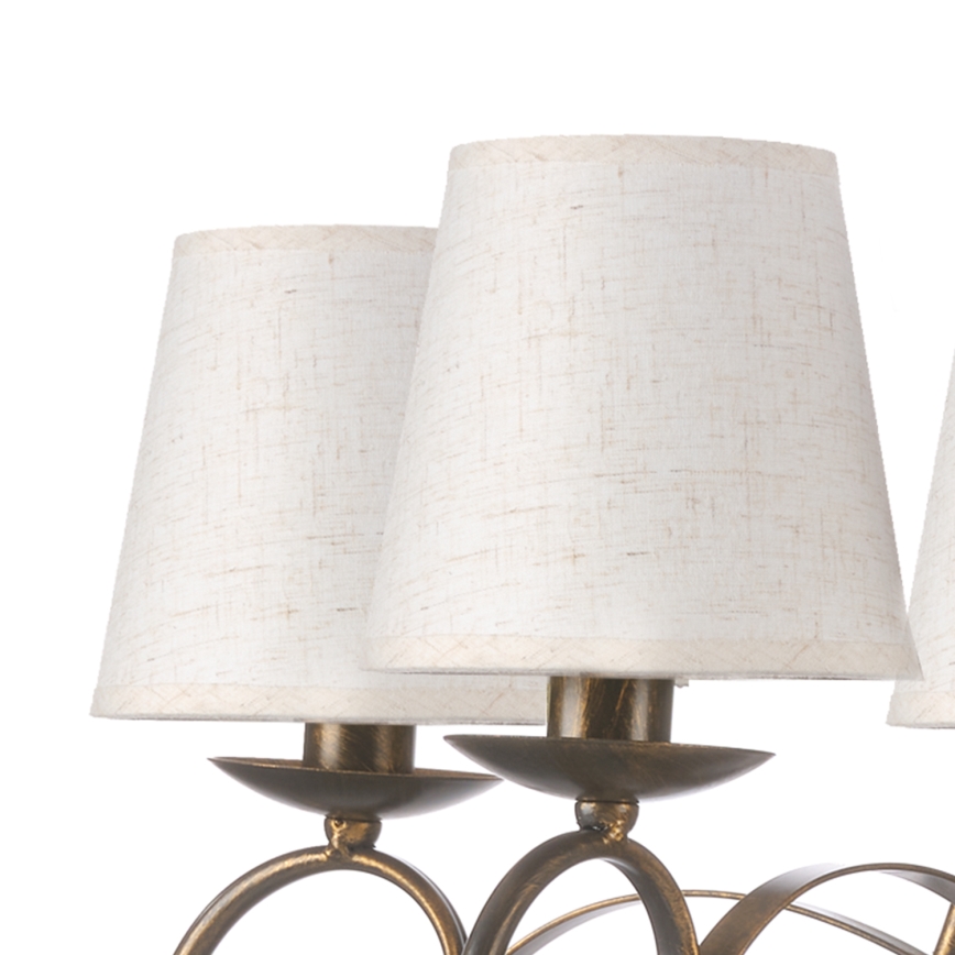 ONLI - Lampadario a sospensione con catena POMPEI 5xE14/6W/230V bronzo
