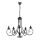 ONLI - Lampadario a sospensione con catena POMPEI 5xE14/6W/320V nero