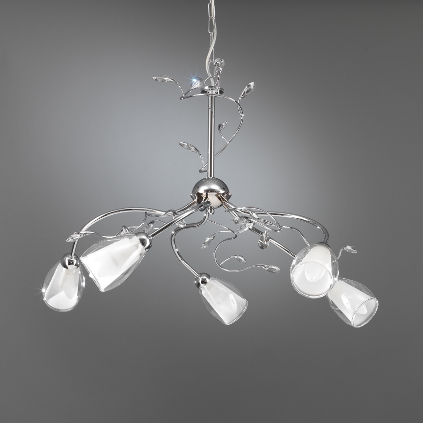 ONLI - Lampadario a sospensione con catena SHARON 5xE14/6W/230V