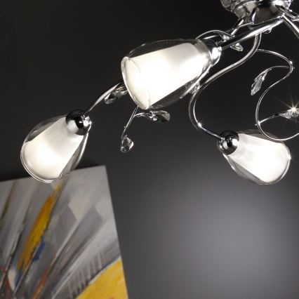 ONLI - Lampadario a sospensione con catena SHARON 5xE14/6W/230V