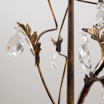 ONLI - Lampadario a sospensione con catena TERESA 3xE14/6W/230V bronzo