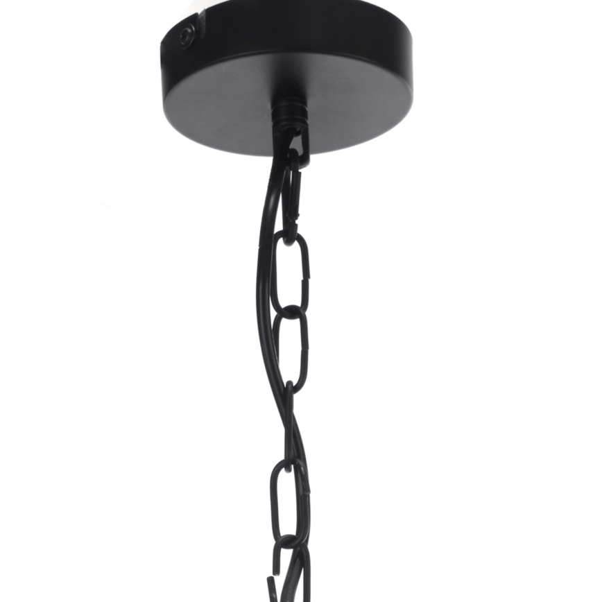 ONLI - Lampadario a sospensione con catena ZAIR 1xE27/22W/230V nero/argento