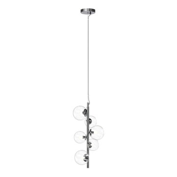 ONLI - Lampadario a sospensione con cavo KIMBERLY 6xG9/6W/230V cromo lucido