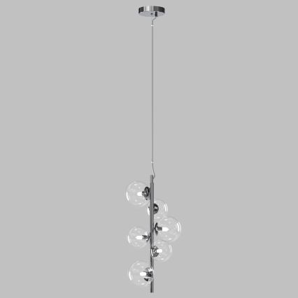 ONLI - Lampadario a sospensione con cavo KIMBERLY 6xG9/6W/230V cromo lucido