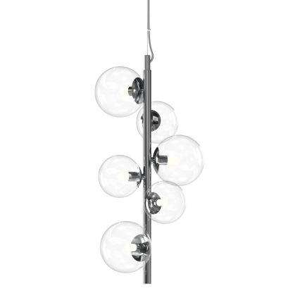 ONLI - Lampadario a sospensione con cavo KIMBERLY 6xG9/6W/230V cromo lucido