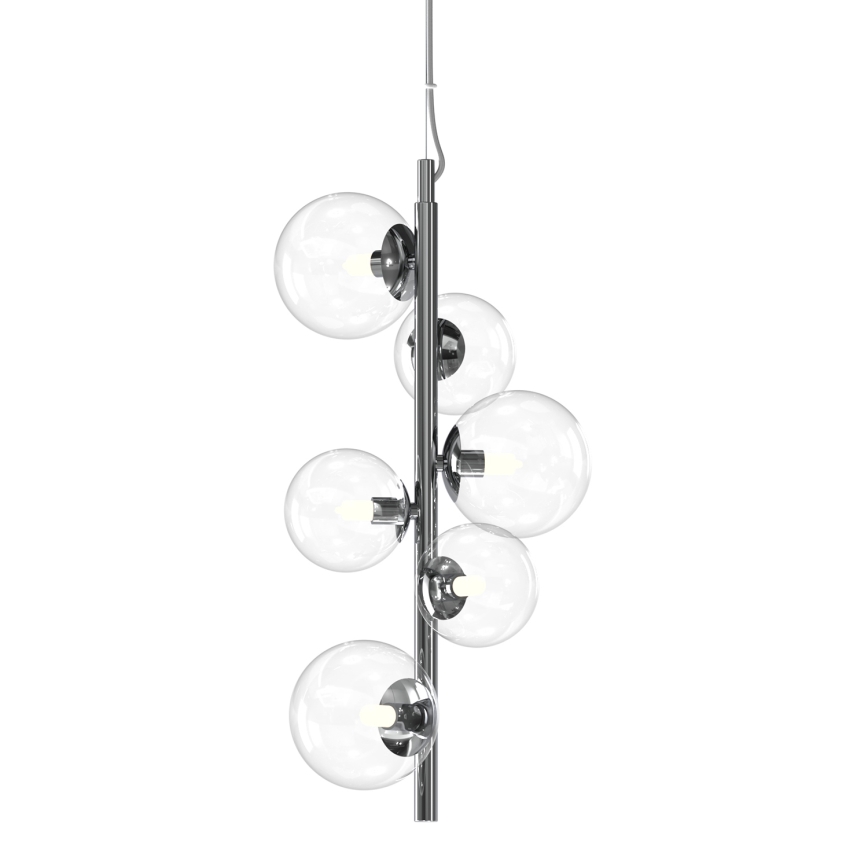 ONLI - Lampadario a sospensione con cavo KIMBERLY 6xG9/6W/230V cromo lucido