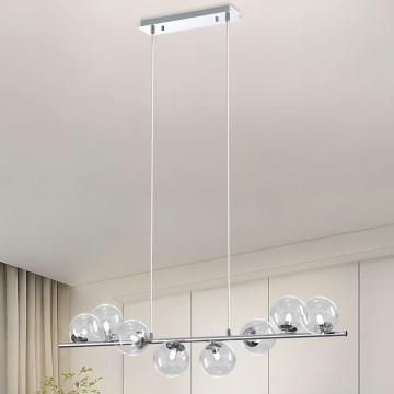 ONLI - Lampadario a sospensione con cavo KIMBERLY 8xG9/6W/230V, cromo lucido