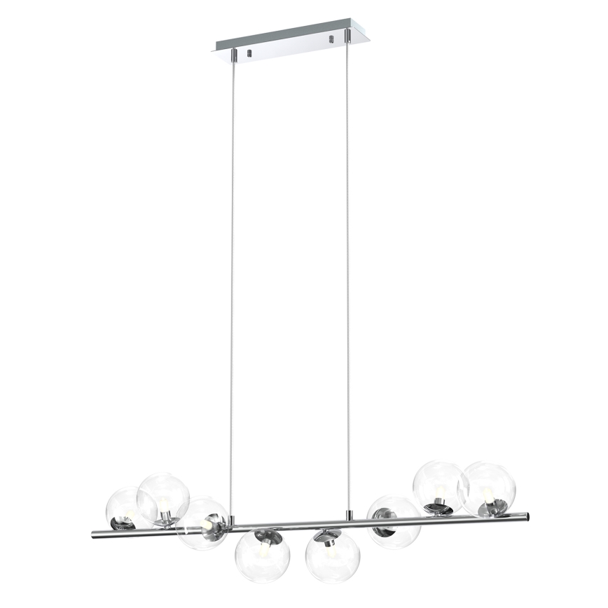ONLI - Lampadario a sospensione con cavo KIMBERLY 8xG9/6W/230V, cromo lucido