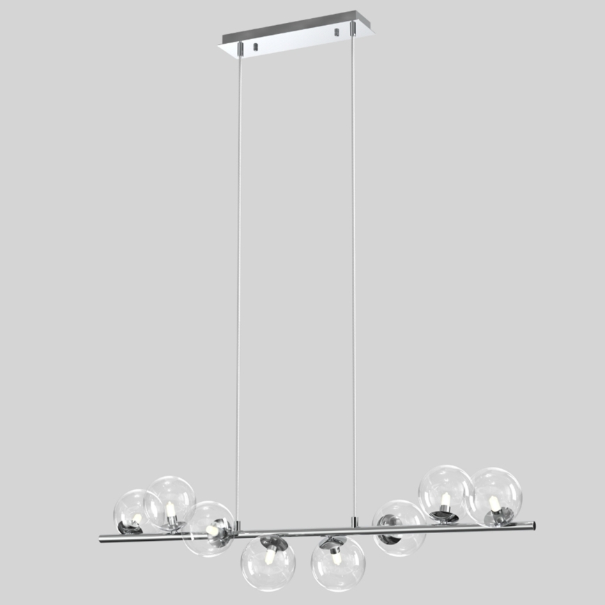 ONLI - Lampadario a sospensione con cavo KIMBERLY 8xG9/6W/230V, cromo lucido
