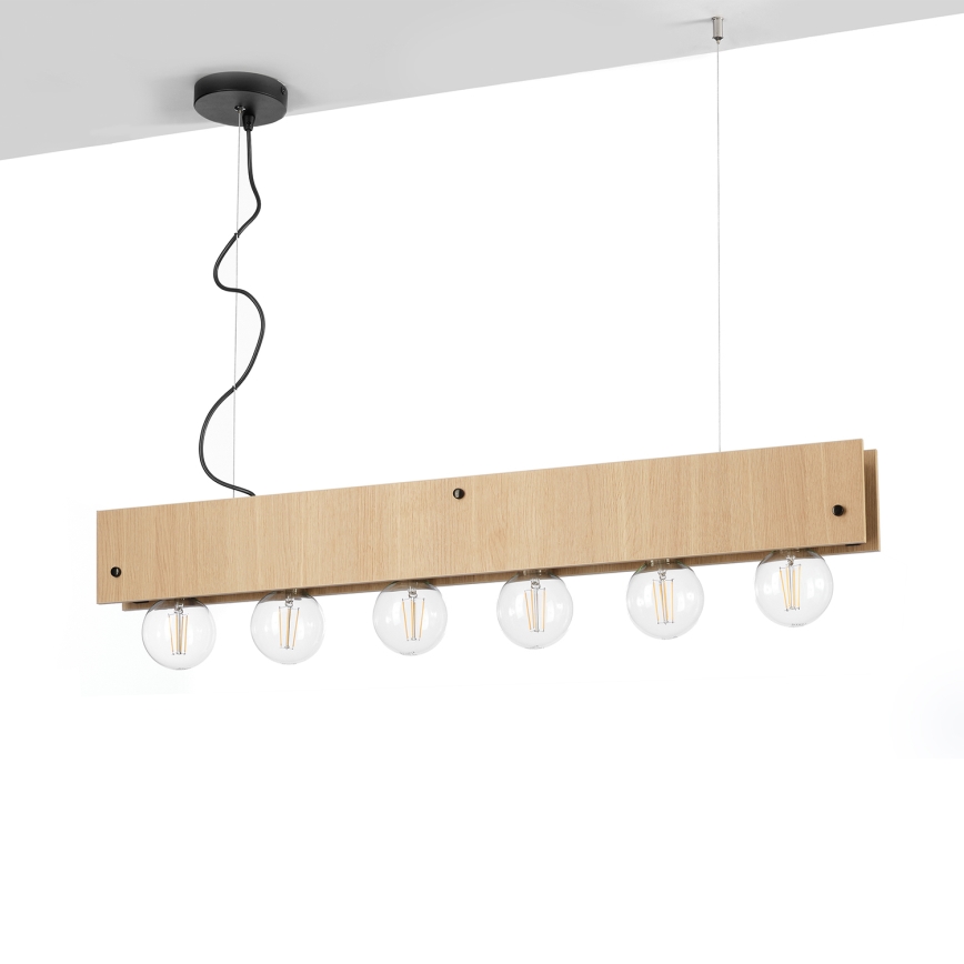 ONLI - Lampadario a sospensione con filo ARGO 6xE27/22W/230V beige