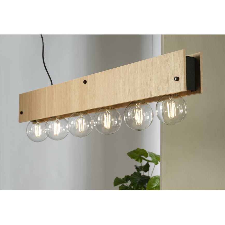 ONLI - Lampadario a sospensione con filo ARGO 6xE27/22W/230V beige