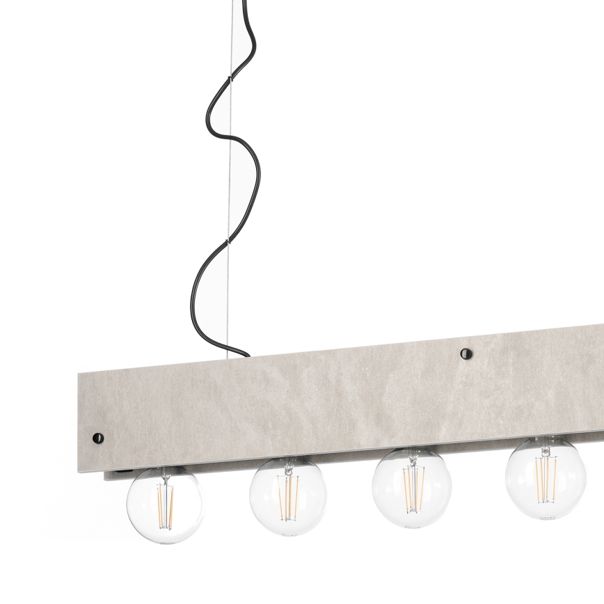 ONLI - Lampadario a sospensione con filo ARGO 6xE27/22W/230V grigio