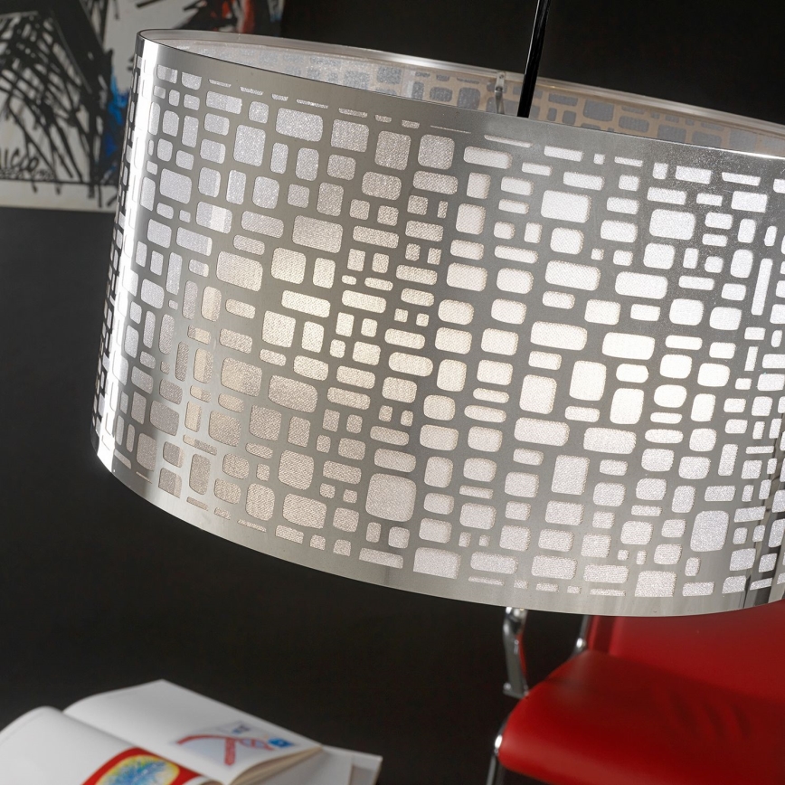 ONLI - Lampadario a sospensione con filo BRUCE 1xE27/15W/230V diametro 45 cm cromo opaco