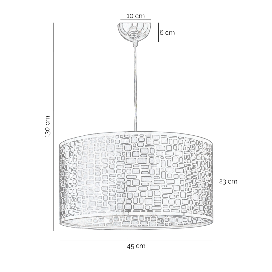 ONLI - Lampadario a sospensione con filo BRUCE 1xE27/15W/230V diametro 45 cm cromo opaco