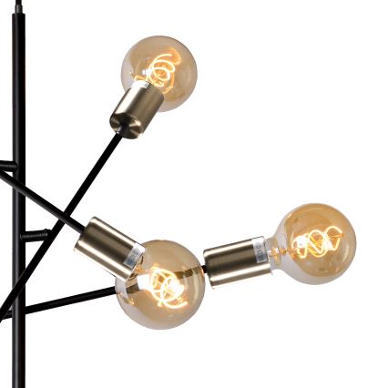 ONLI - Lampadario a sospensione con filo CROSS 6xE27/22W/230V nero/ottone