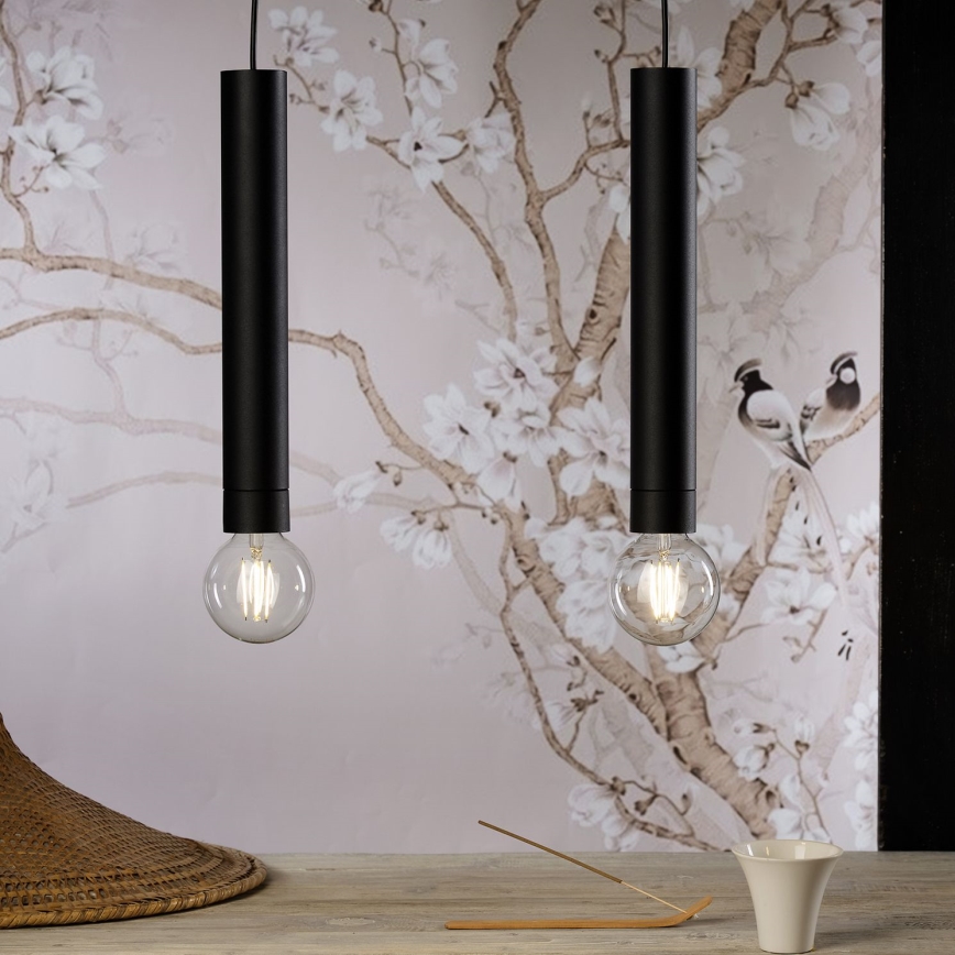 ONLI - Lampadario a sospensione con filo DORA 1xE27/15W/230V nero