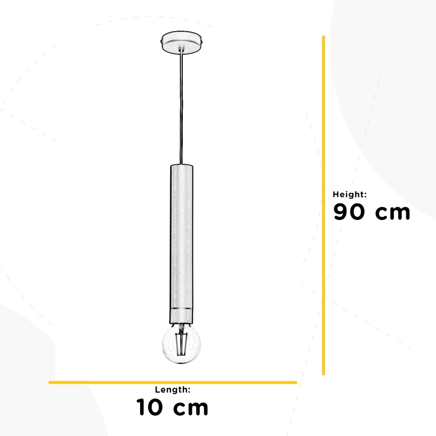 ONLI - Lampadario a sospensione con filo DORA 1xE27/15W/230V nero
