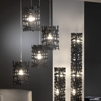 ONLI - Lampadario a sospensione con filo FORESTA 1xE27/15W/230V nero