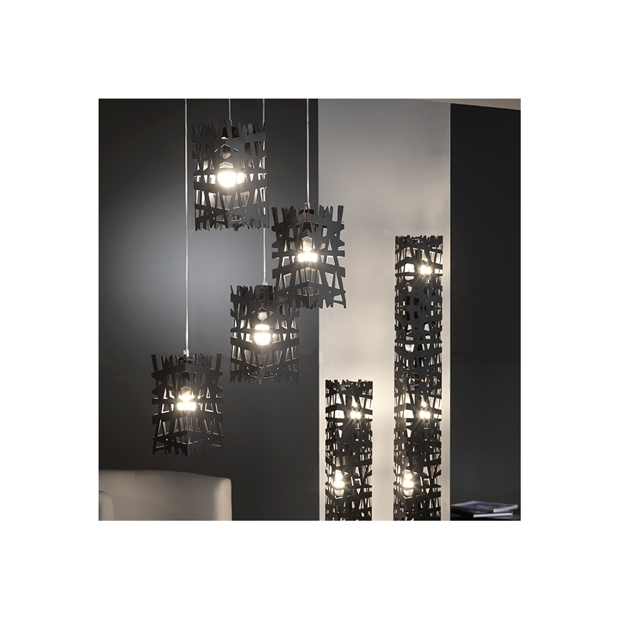 ONLI - Lampadario a sospensione con filo FORESTA 1xE27/15W/230V nero