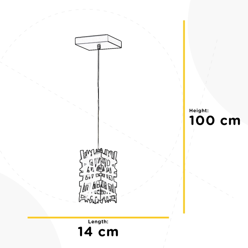 ONLI - Lampadario a sospensione con filo FORESTA 1xE27/15W/230V nero