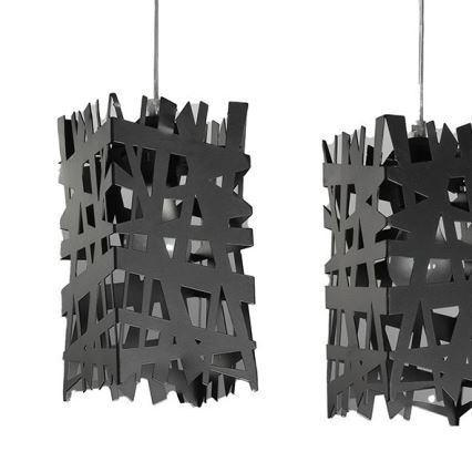 ONLI - Lampadario a sospensione con filo FORESTA 3xE27/15W/230V nero