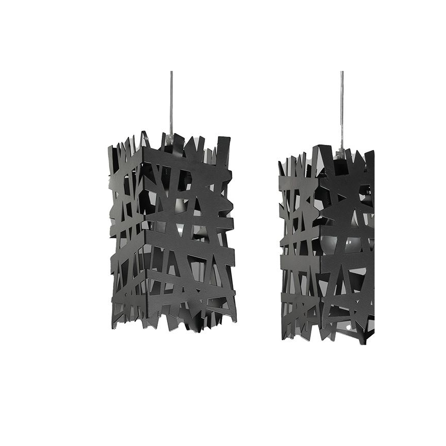 ONLI - Lampadario a sospensione con filo FORESTA 3xE27/15W/230V nero