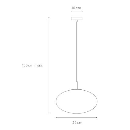 ONLI - Lampadario a sospensione con filo JANET 1xE27/6W/230V diametro 38 cm