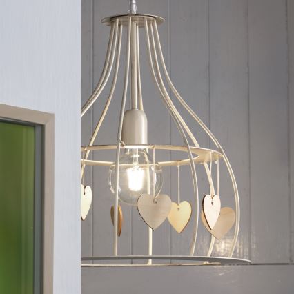 ONLI - Lampadario a sospensione con filo LEONILDE 1xE27/15W/230V beige