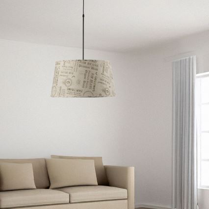 ONLI - Lampadario a sospensione con filo MAIDA 1xE27/15W/230V diametro 50 cm marrone