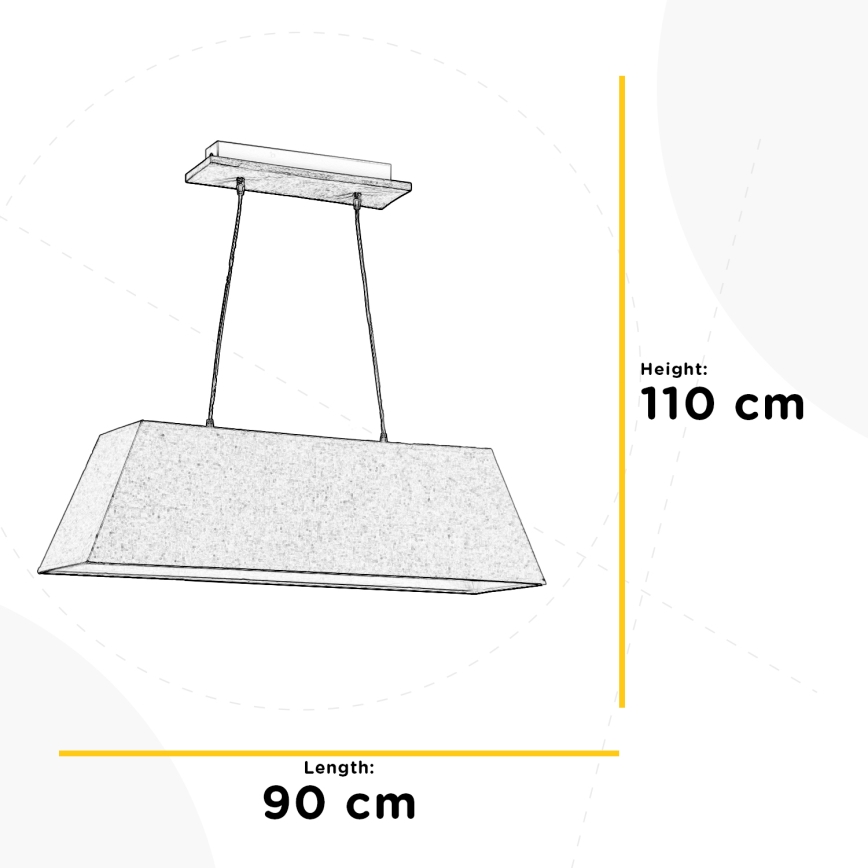 ONLI - Lampadario a sospensione con filo MIRIEL 2xE27/22W/230V
