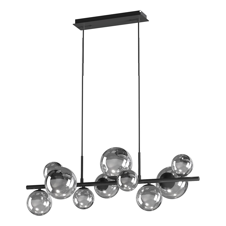 ONLI - Lampadario a sospensione con filo PALOMA 10xG9/10W/230V nero/fumé