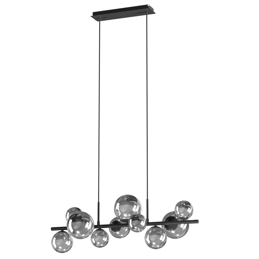 ONLI - Lampadario a sospensione con filo PALOMA 10xG9/10W/230V nero/fumé