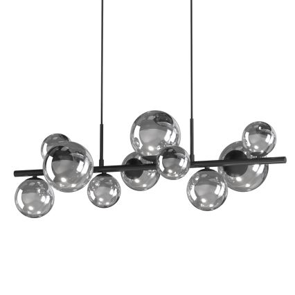 ONLI - Lampadario a sospensione con filo PALOMA 10xG9/10W/230V nero/fumé