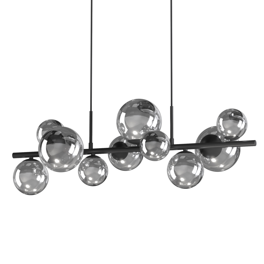 ONLI - Lampadario a sospensione con filo PALOMA 10xG9/10W/230V nero/fumé