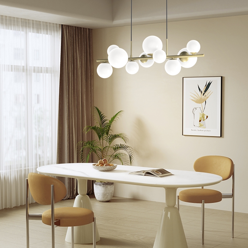 ONLI - Lampadario a sospensione con filo PALOMA 10xG9/10W/230V oro