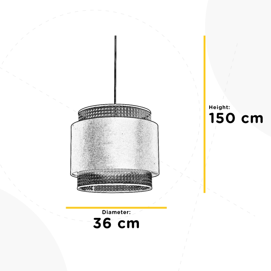 ONLI - Lampadario a sospensione con filo VIENNA 1xE27/22W/230V