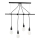 ONLI - Lampadario a sospensione con filo WIRE 4xE27/15W/230V nero