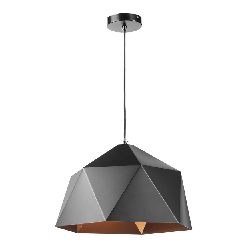 ONLI - Lampadario a sospensione con filo YONG 1xE27/22W/230V nero diametro 46 cm