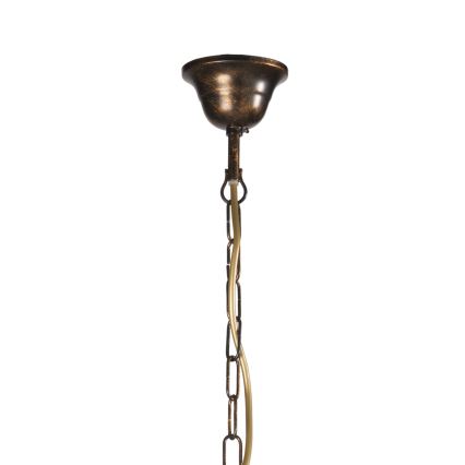 ONLI - Lampadario con catena CAROLINA 6xE14/6W/230V finitura bronzata