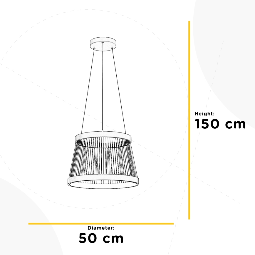 ONLI - Lampadario LED a sospensione con filo MATE LED/40W/230V 4000K nero